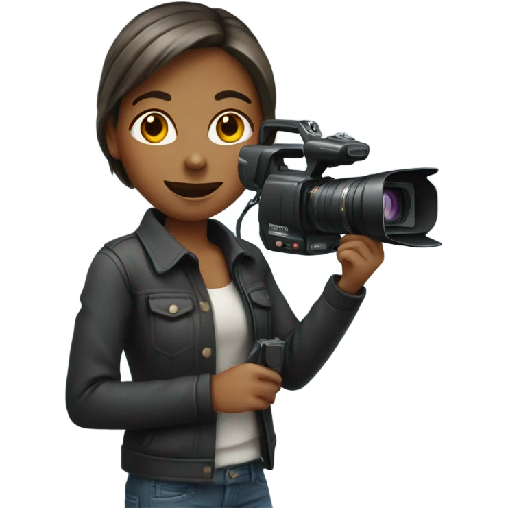 girl with a video camera emoji