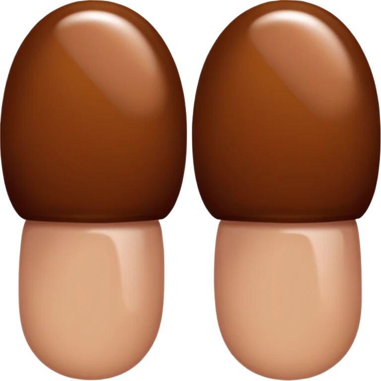 💅🏼 comme cet émoji, mais les ongles et le vernis en marron emoji