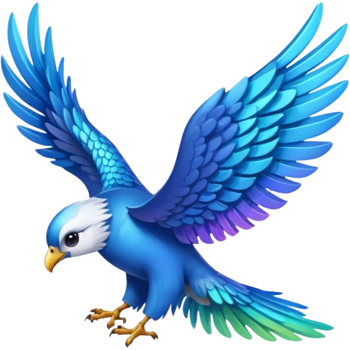 2 blue wings 🪽 left side an md right side emoji