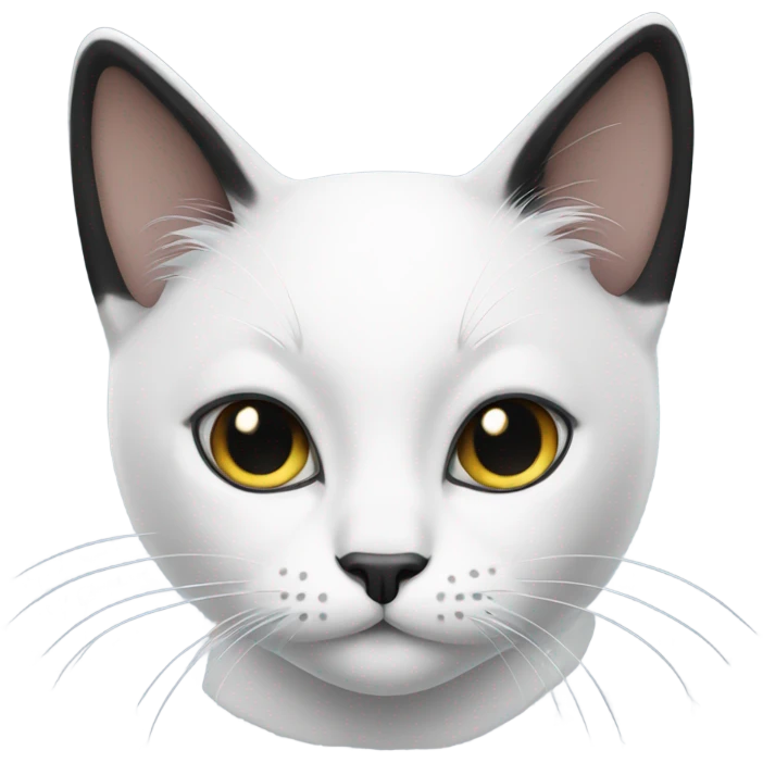 black and white cat emoji