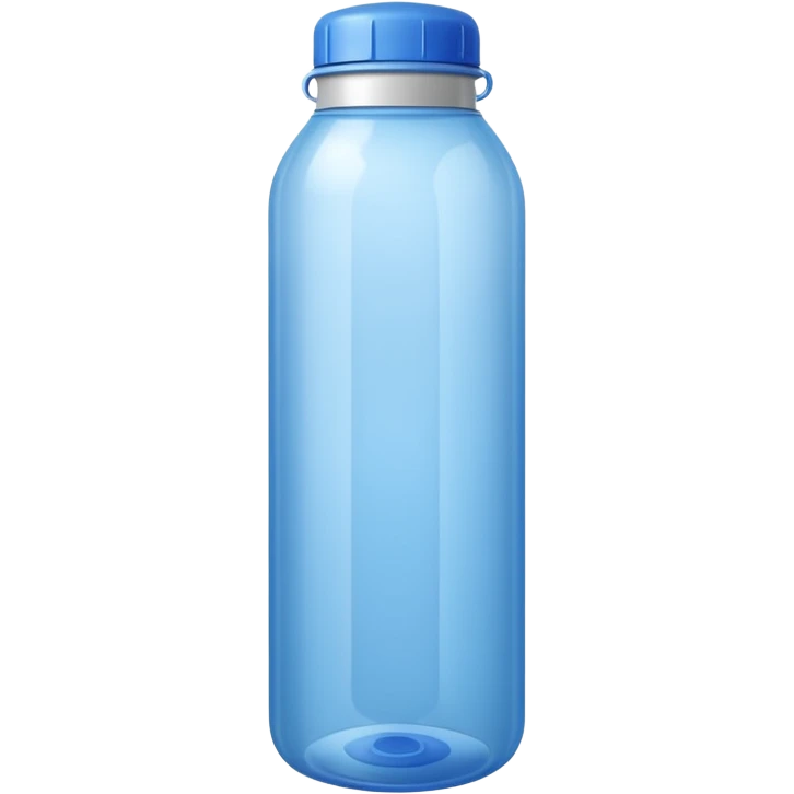 Blue plastic water bottle emoji