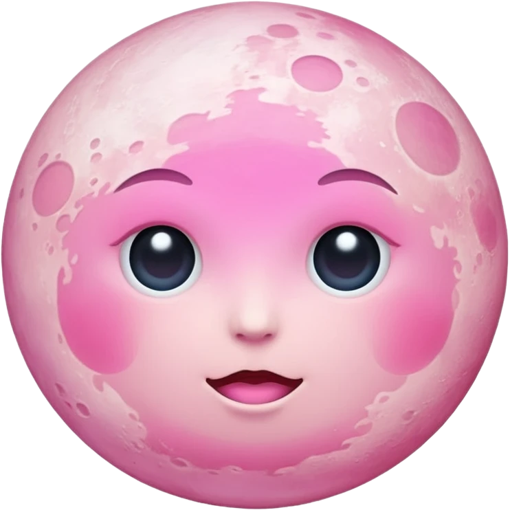 Pink moon emoji