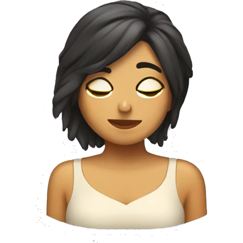chica morena durmiendo emoji