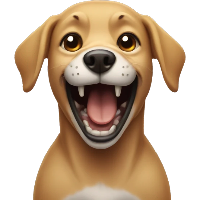 evil dog laughing  emoji