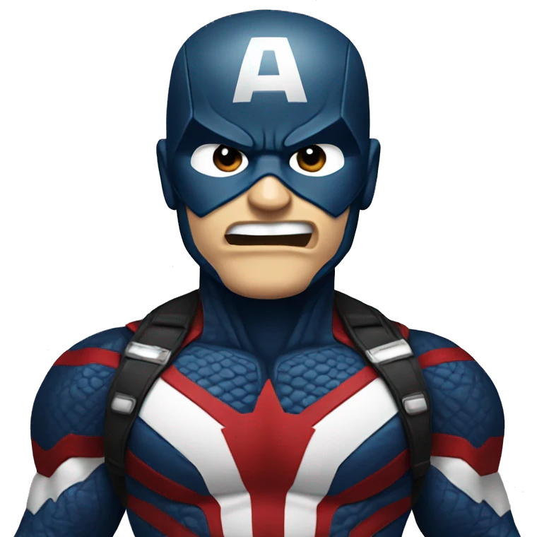 Captain America taken over by Venom emoji