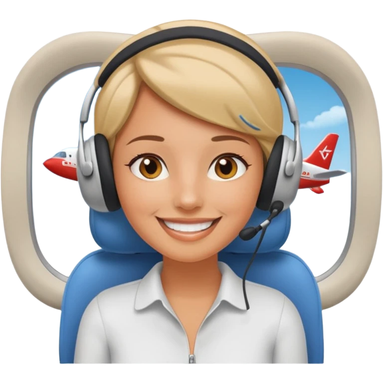 woman using travel pillow in plane emoji