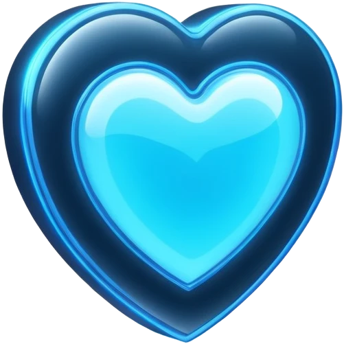 Blaues Herz pulsierend emoji