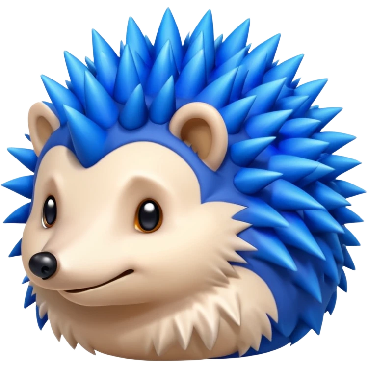 A blue hedgehog with 6 spines  emoji