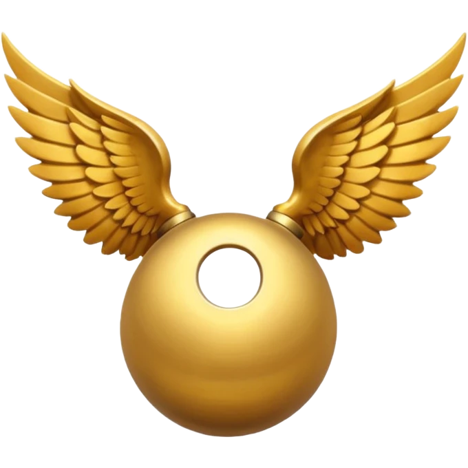 Redondo,con alas y dorado y Harry Potter emoji