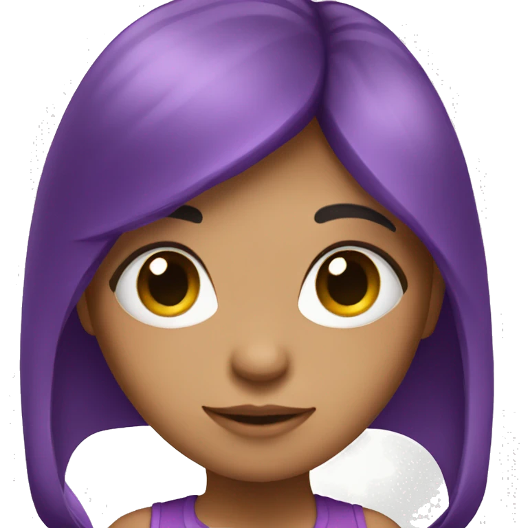 girl with long purple hai emoji