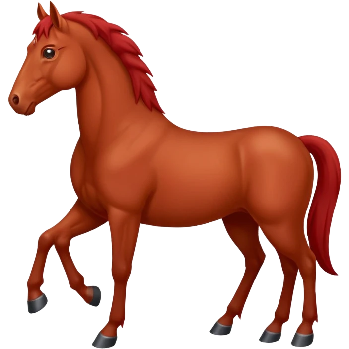Liver red horse emoji
