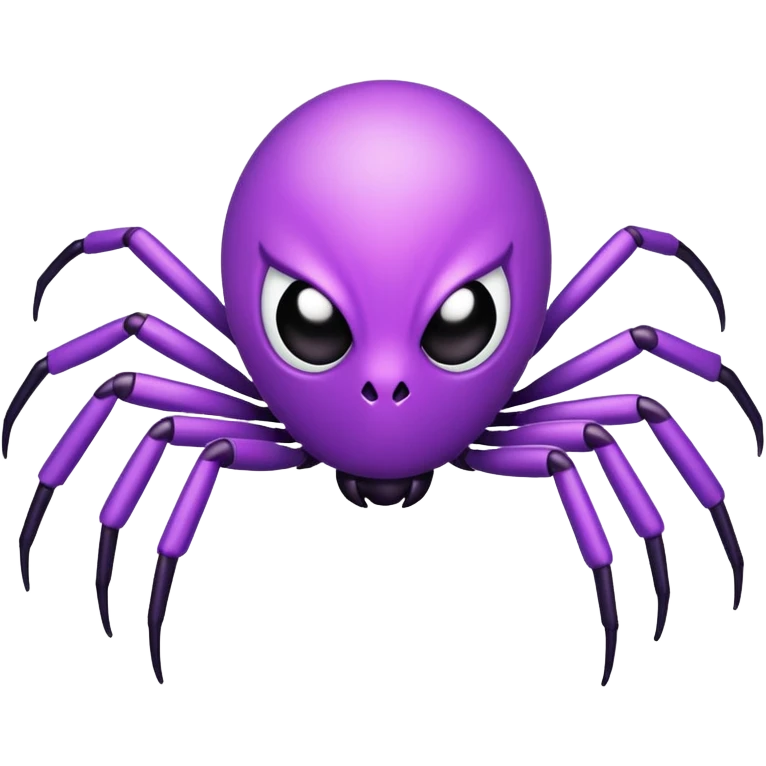 very simple cute 2D purple spider with minimal details emoji