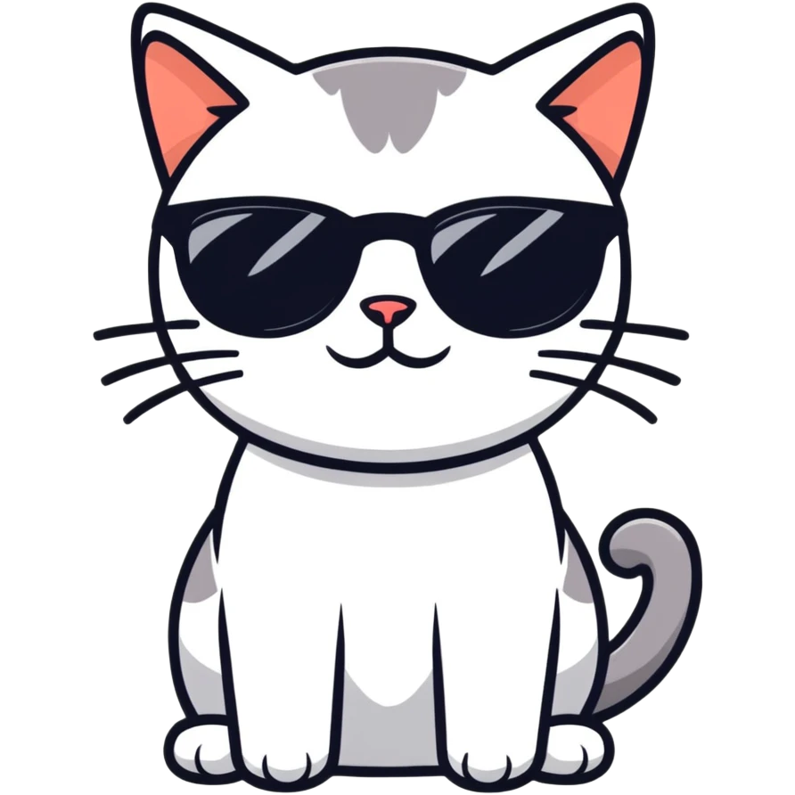 Cat with sunglasses emoji