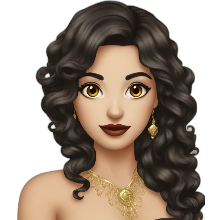 Masquerade beautiful brunette emoji