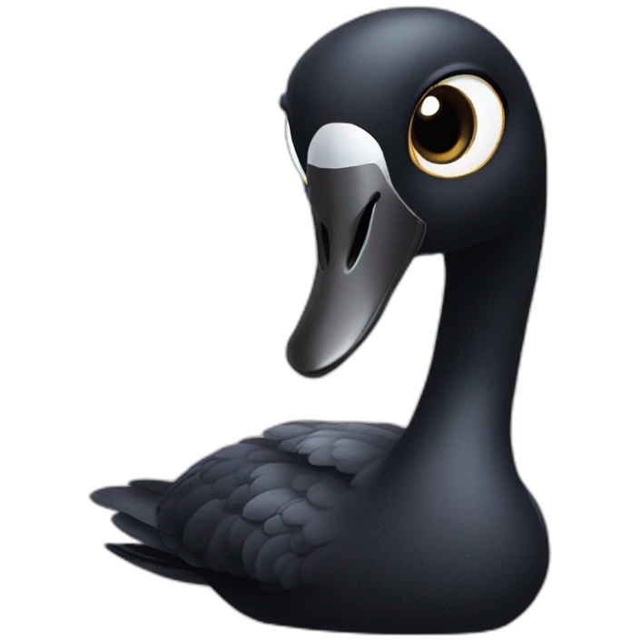 black swan big eyes emoji