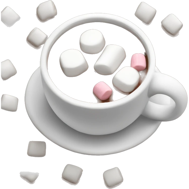 Hot Chocolate with marshmallows  emoji