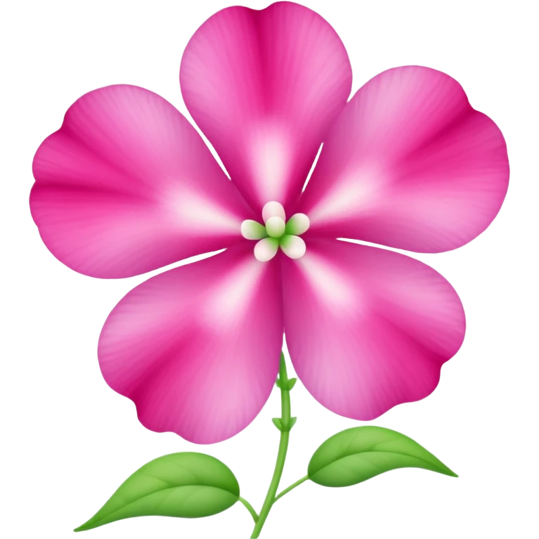 sweetpea flower, pink with dotted center, emoji style emoji