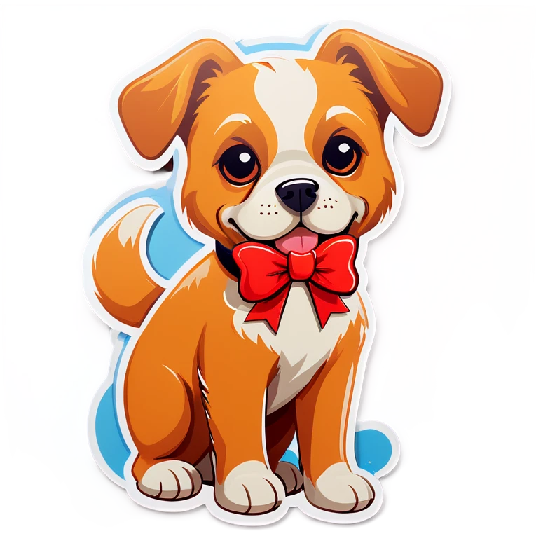 dog with bow emoji