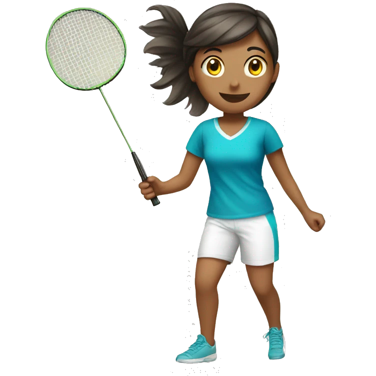 girl playing badminton emoji