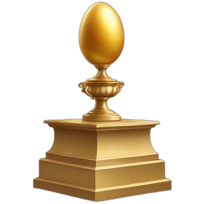 golden egg on pedestal emoji