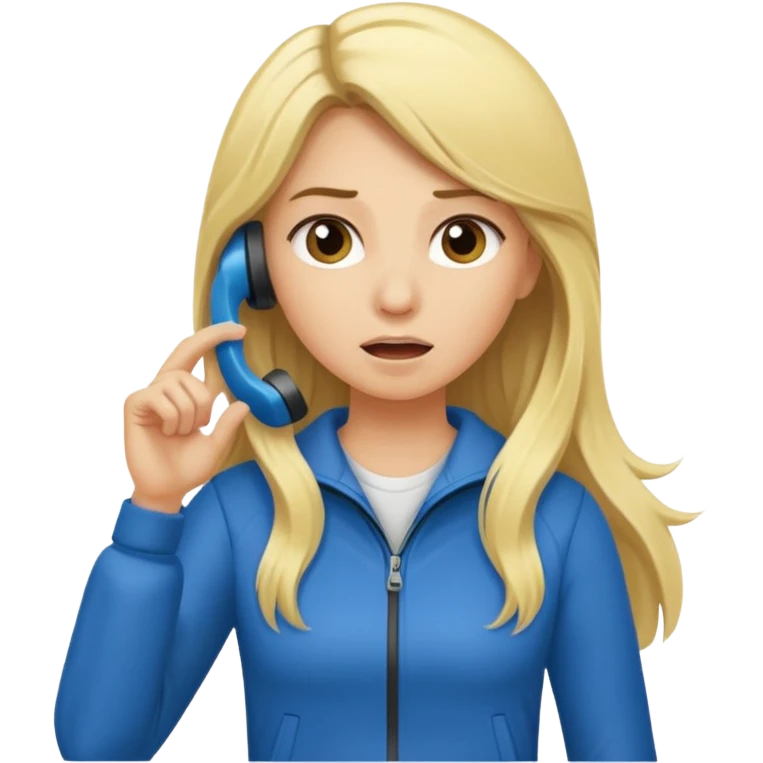 blonde cartoon girl long hair sports coach calling for a time out emoji
