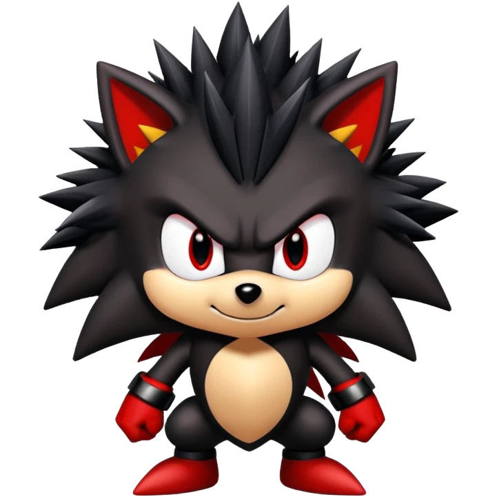 Shadow the hedgehog with black and red fur emoji
