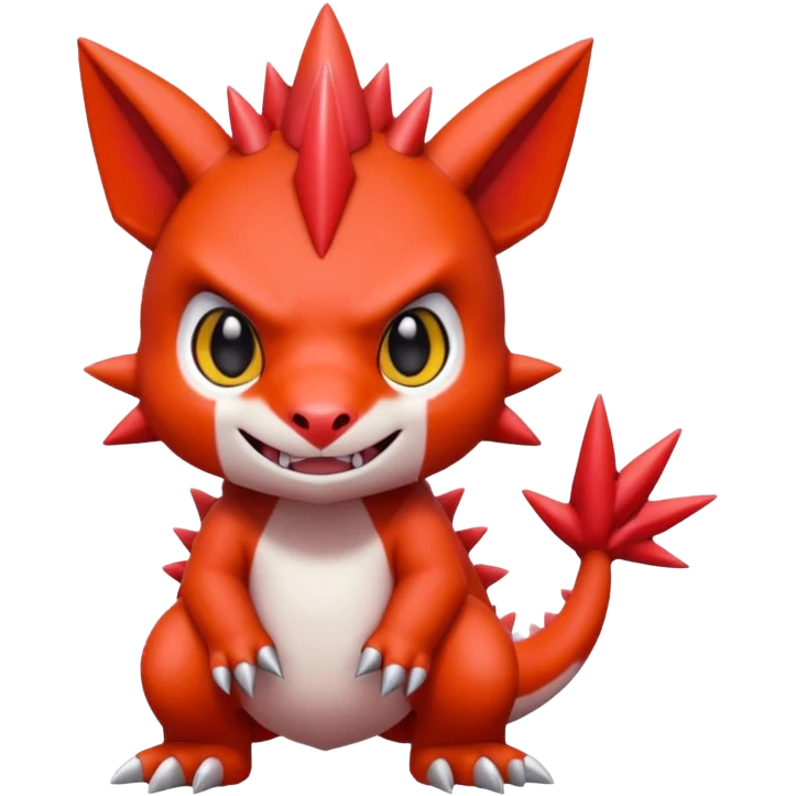 Cute Baby Digimon-Guilmon-Tyrunt-hybrid (full body) emoji