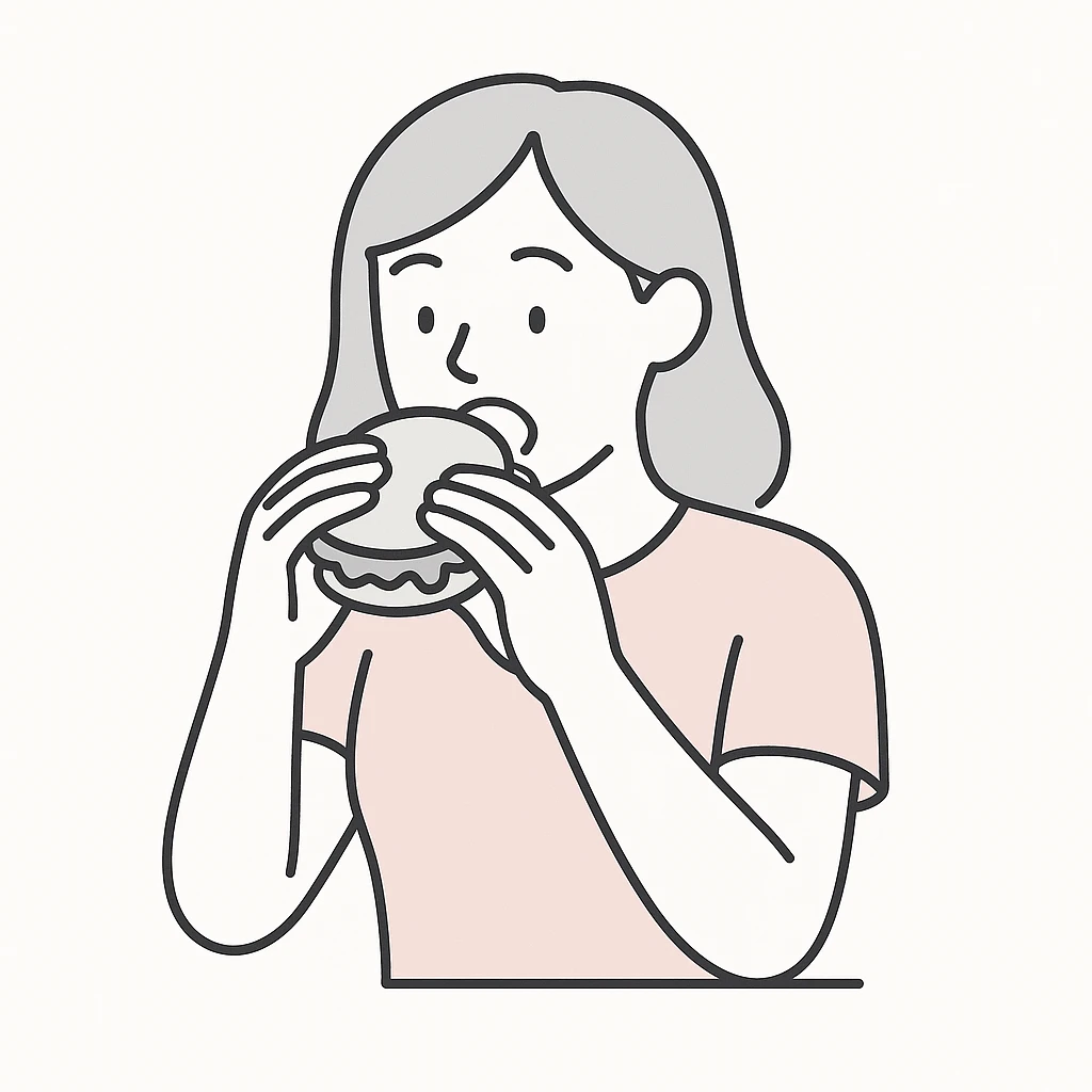 person eating sloppy joe emoji