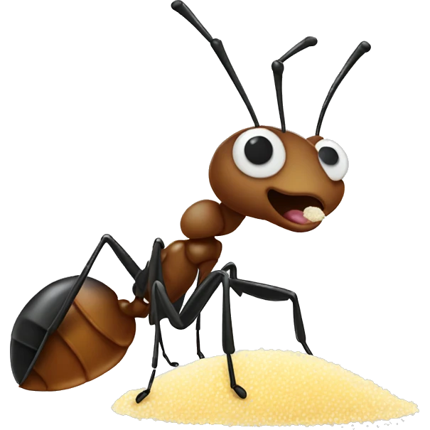 Ant Licking sugar emoji