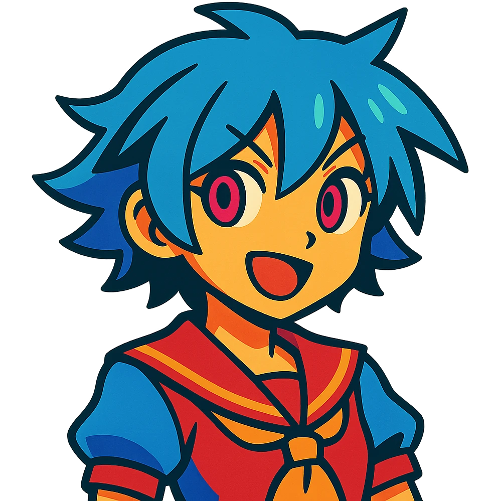 anime character in vibrant toon style emoji