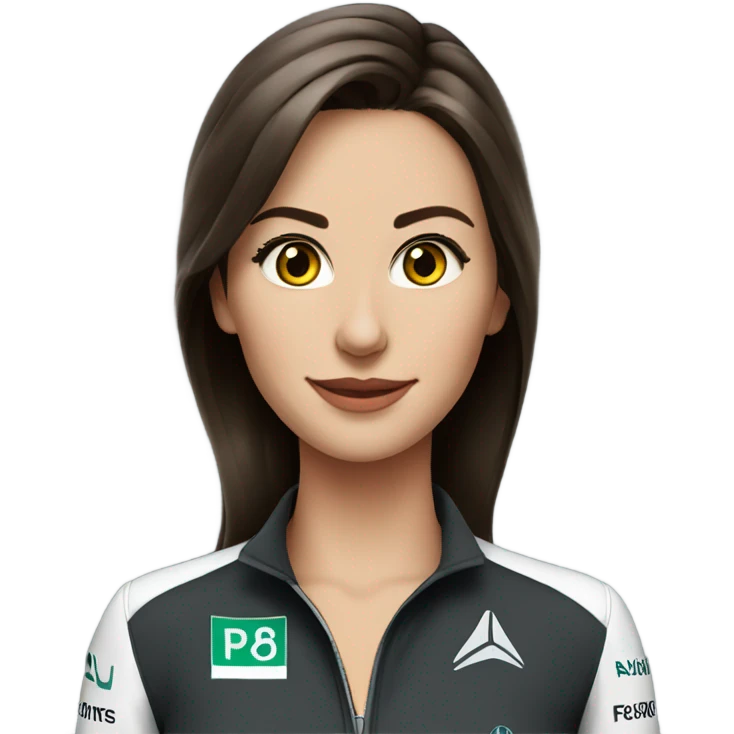 f1 brunette wag for Mercedes emoji