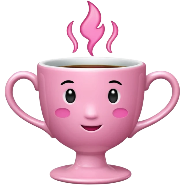 Hellrosa standlay Cup mit pinkem ,,L“ Anhänger emoji