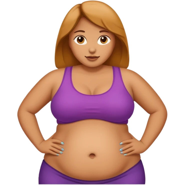 woman with belly fat emoji