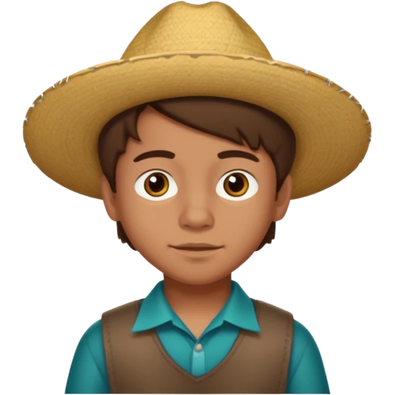 A 9 year old mexican boy with brown hair  emoji