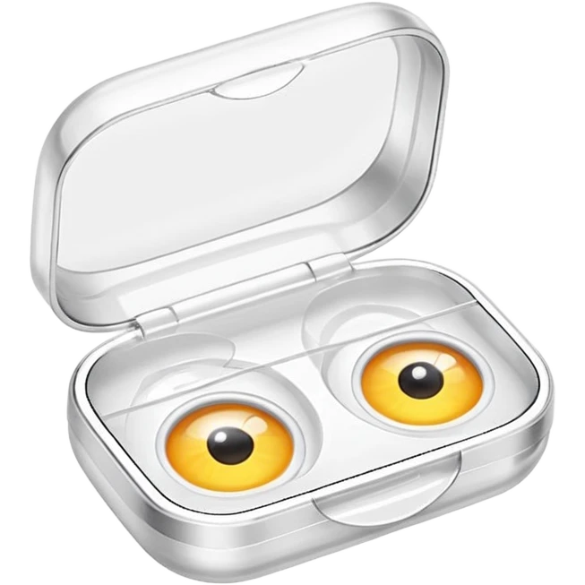 contact lenses travel mini case emoji