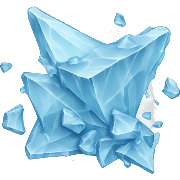 sharp smashed ice flying pieces  emoji