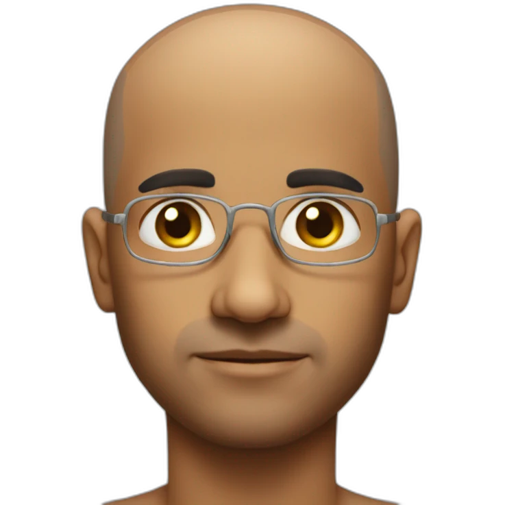 Almost bald Indian guy thin legs emoji