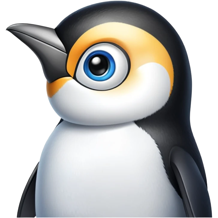Love eyes penguin emoji