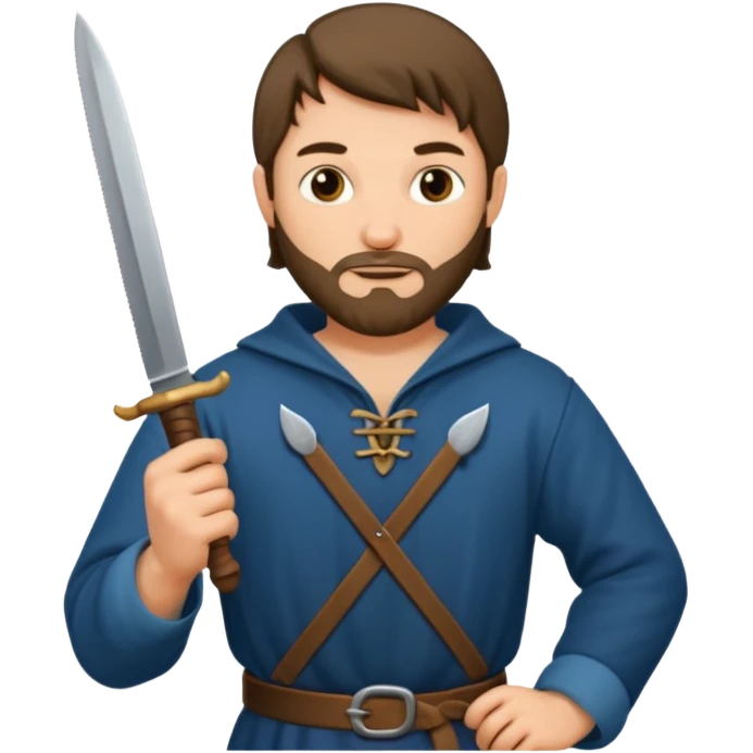 medieval man holding a knife emoji