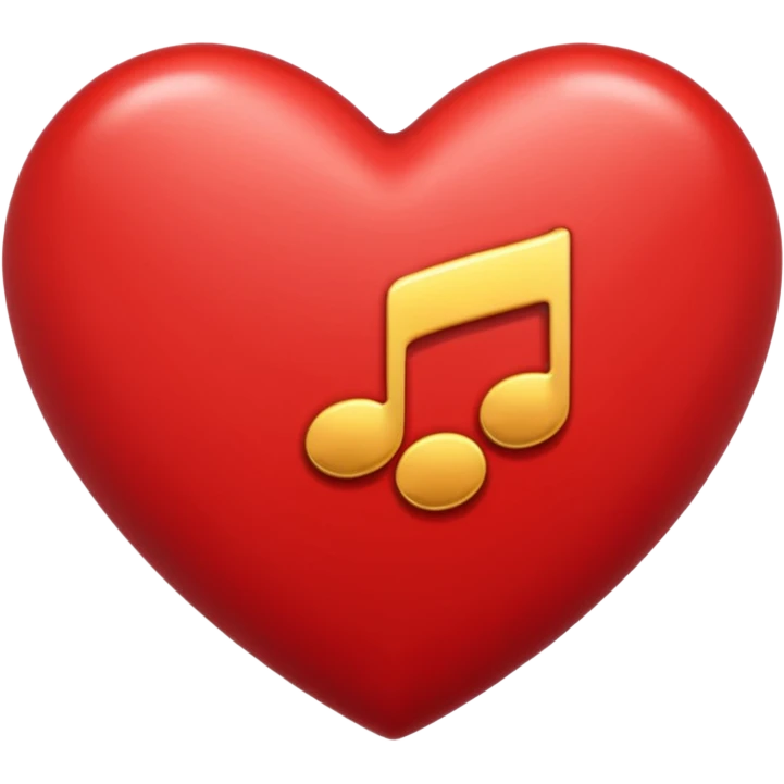 Coeur avec note de musique emoji