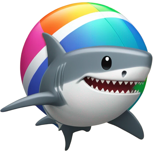 shark with ball emoji