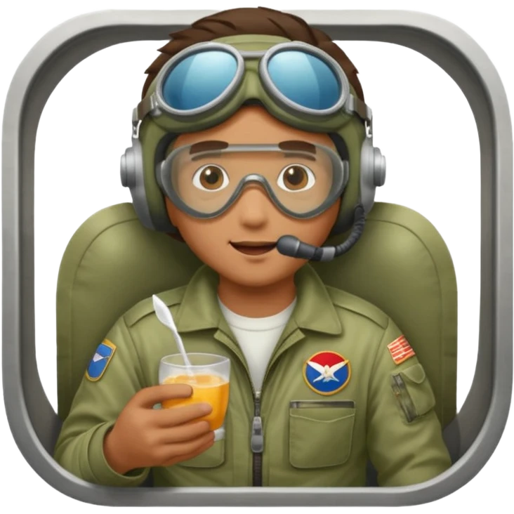 Man eating a plane while flying emoji