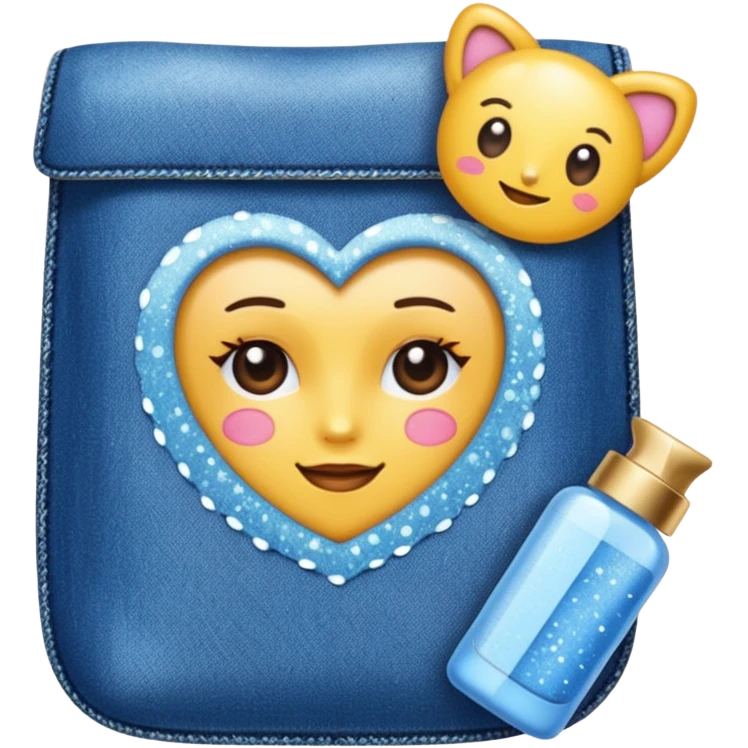 skin care Kit glittery denim emoji