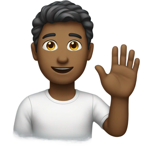 Waving goodbye emoji