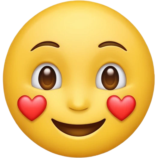 happy smiling face emoji with heart eyes emoji