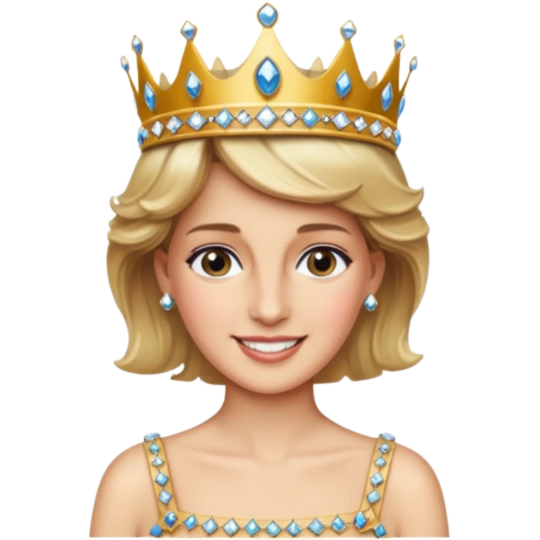 standing, Princess Diana with a crown emoji