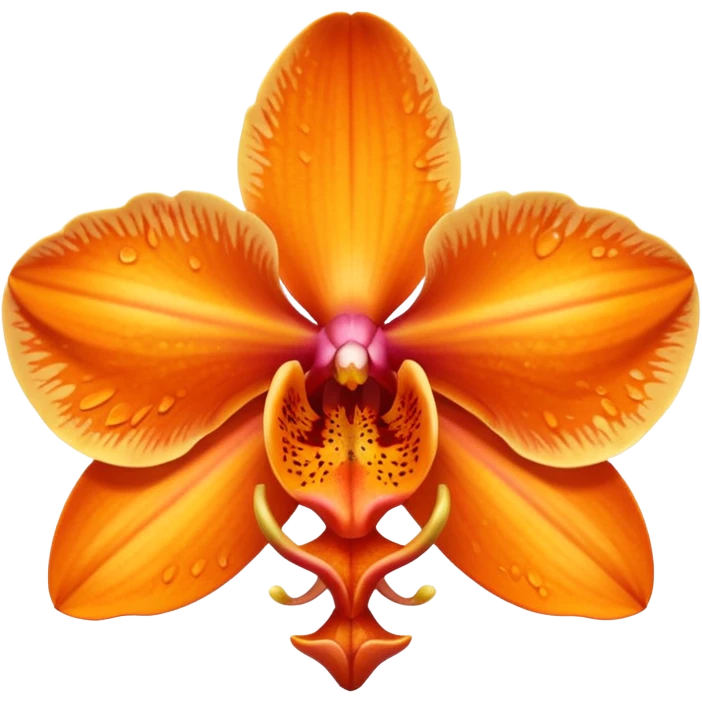 orange orchid emoji