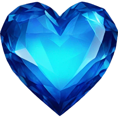 deep-blue crystal heart emoji