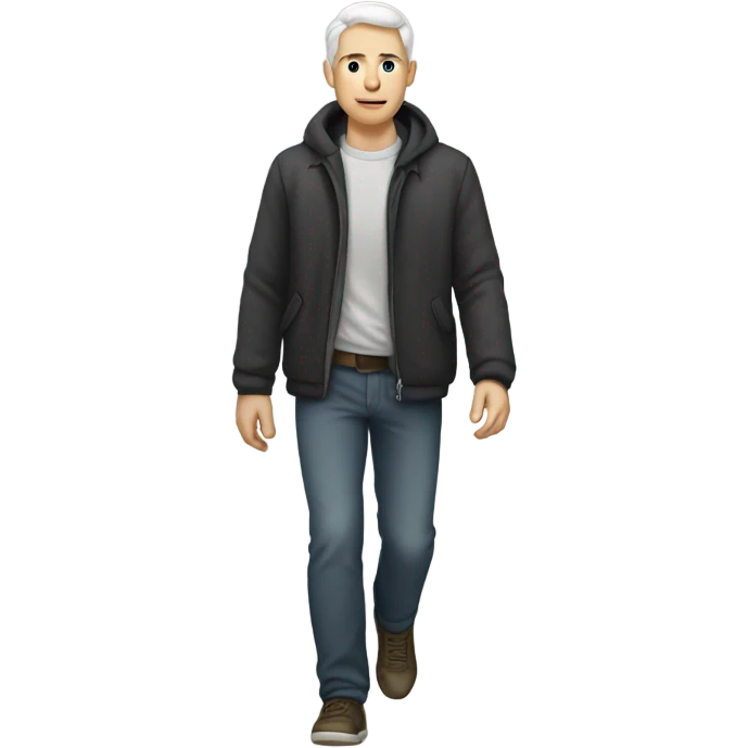white skin man walking emoji