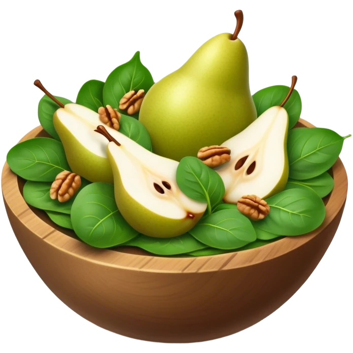 Pear spinach salad emoji